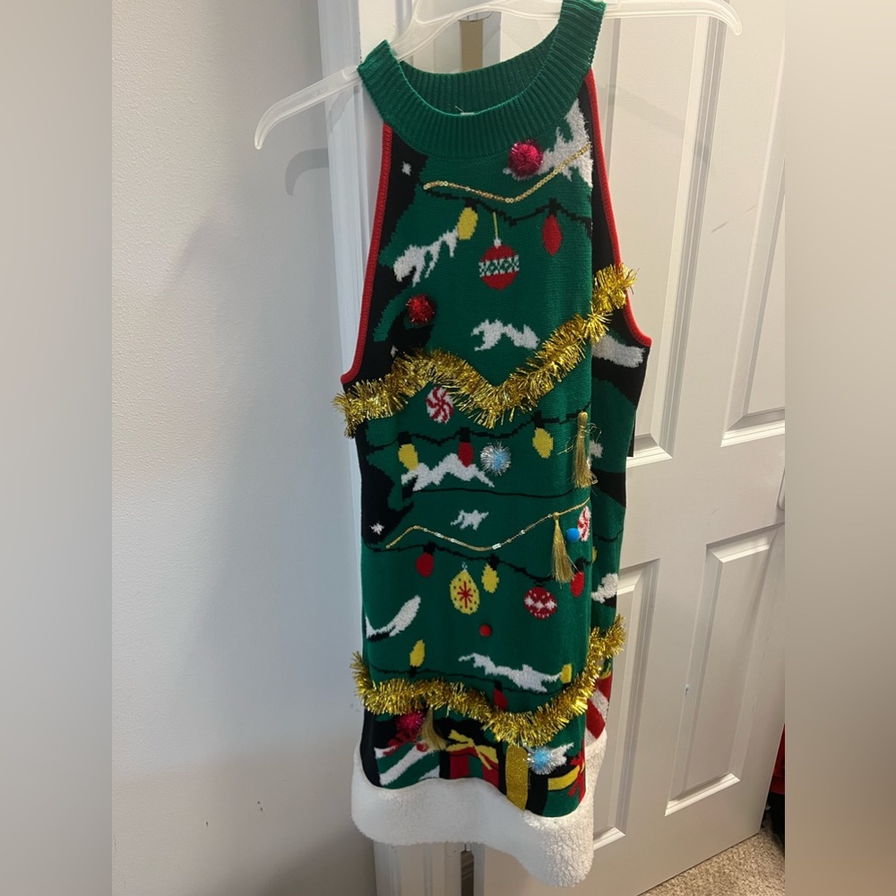 Ugly holiday/Christmas dress - NWT with a few issues